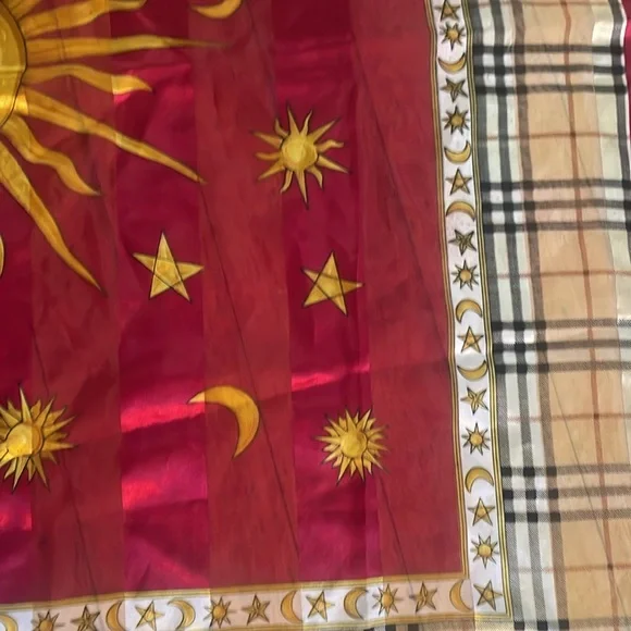 sun stars and moon goth plaid scarf - Picture 3 of 4